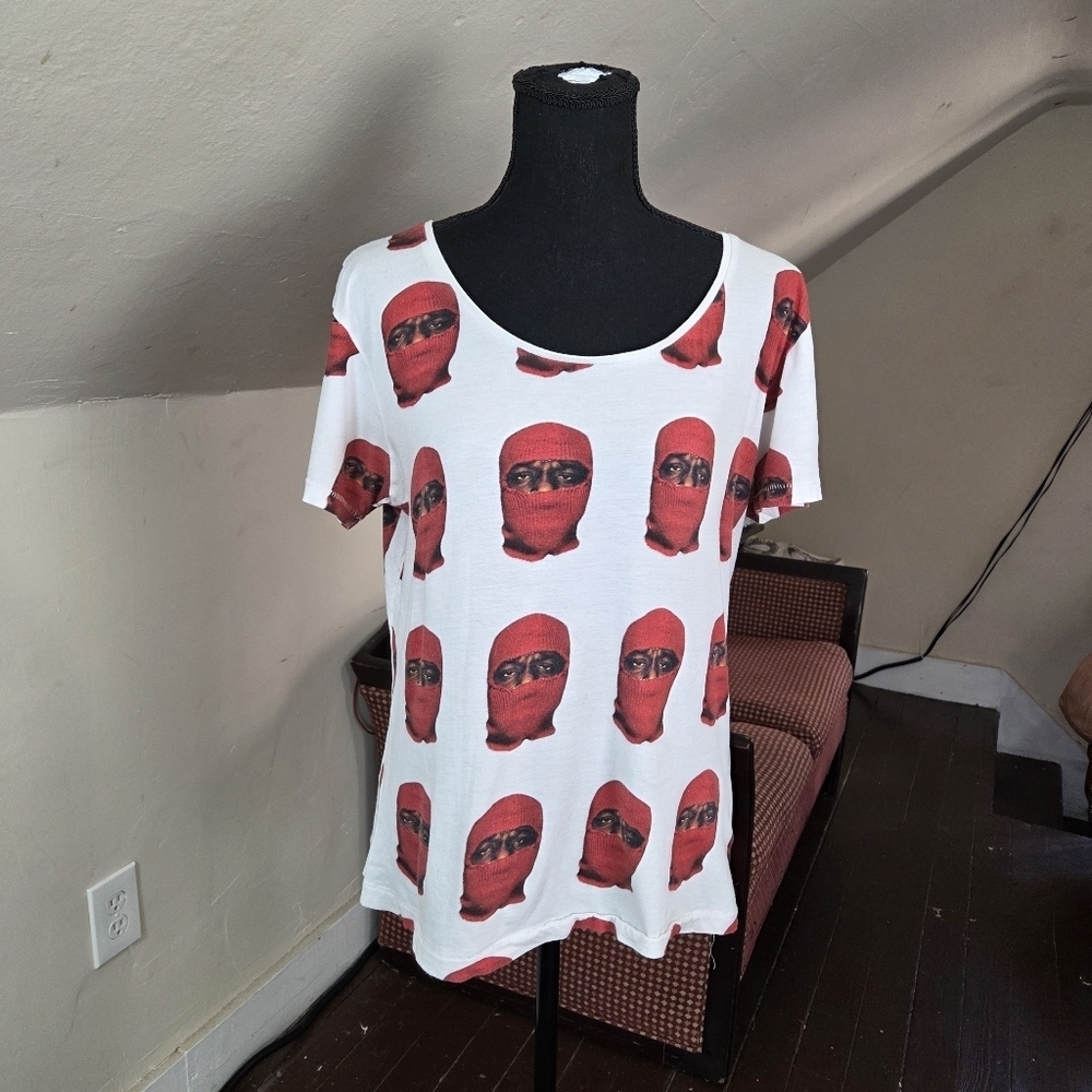 Notorious B.I.G Graphic Tee by Eleven Paris 2015 Women’s L- Armpit Stain Flaws
